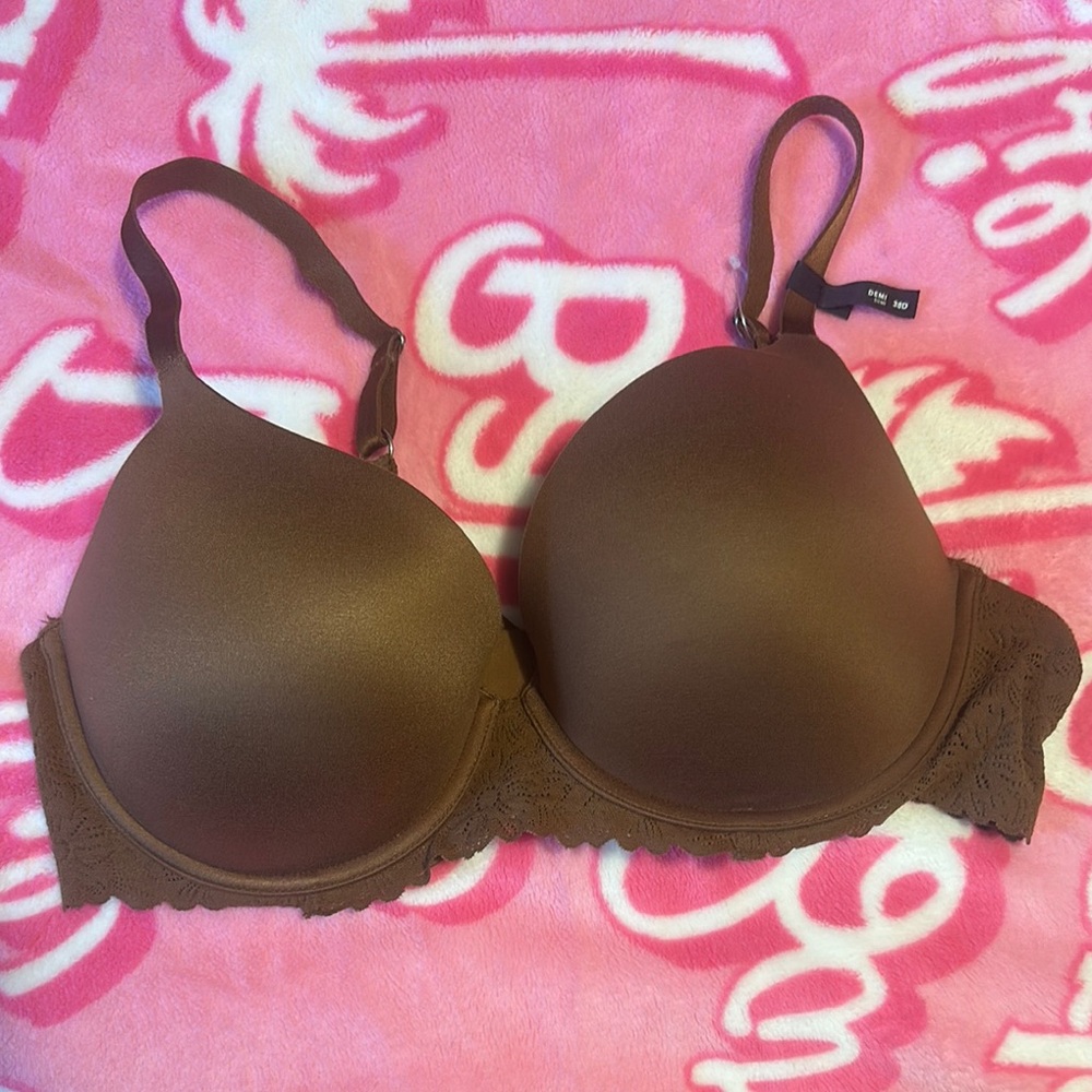 Aerie | NWT Brown Lace Trim Bra